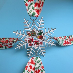 Producător de medalii Medalii de combinație de Crăciun moale personalizate