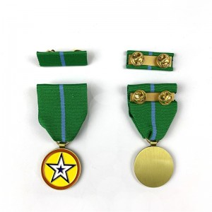 Medalie de onoare personalizată Medalia de metal militar Onoare cu PIN