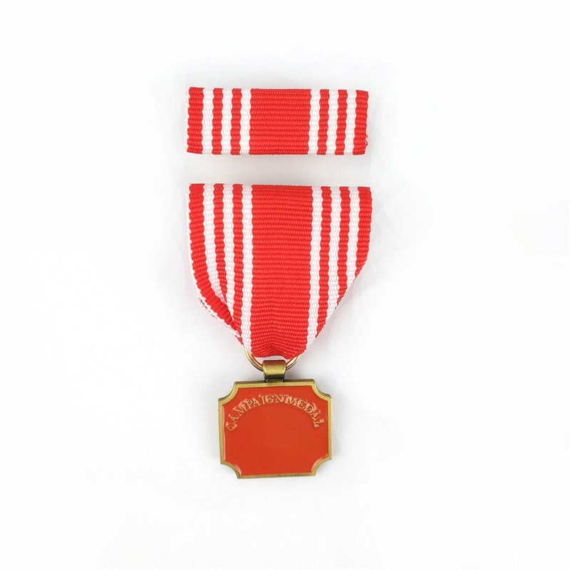 Medalion cu pini de smalț dur die died Metal Badge 3D Medaluri de activitate și premii medalii de onoare cu panglică scurtă