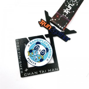 Fabrică cu ridicata cu angro -zinc suvenir placare pentru animalenegre, afișare metalică